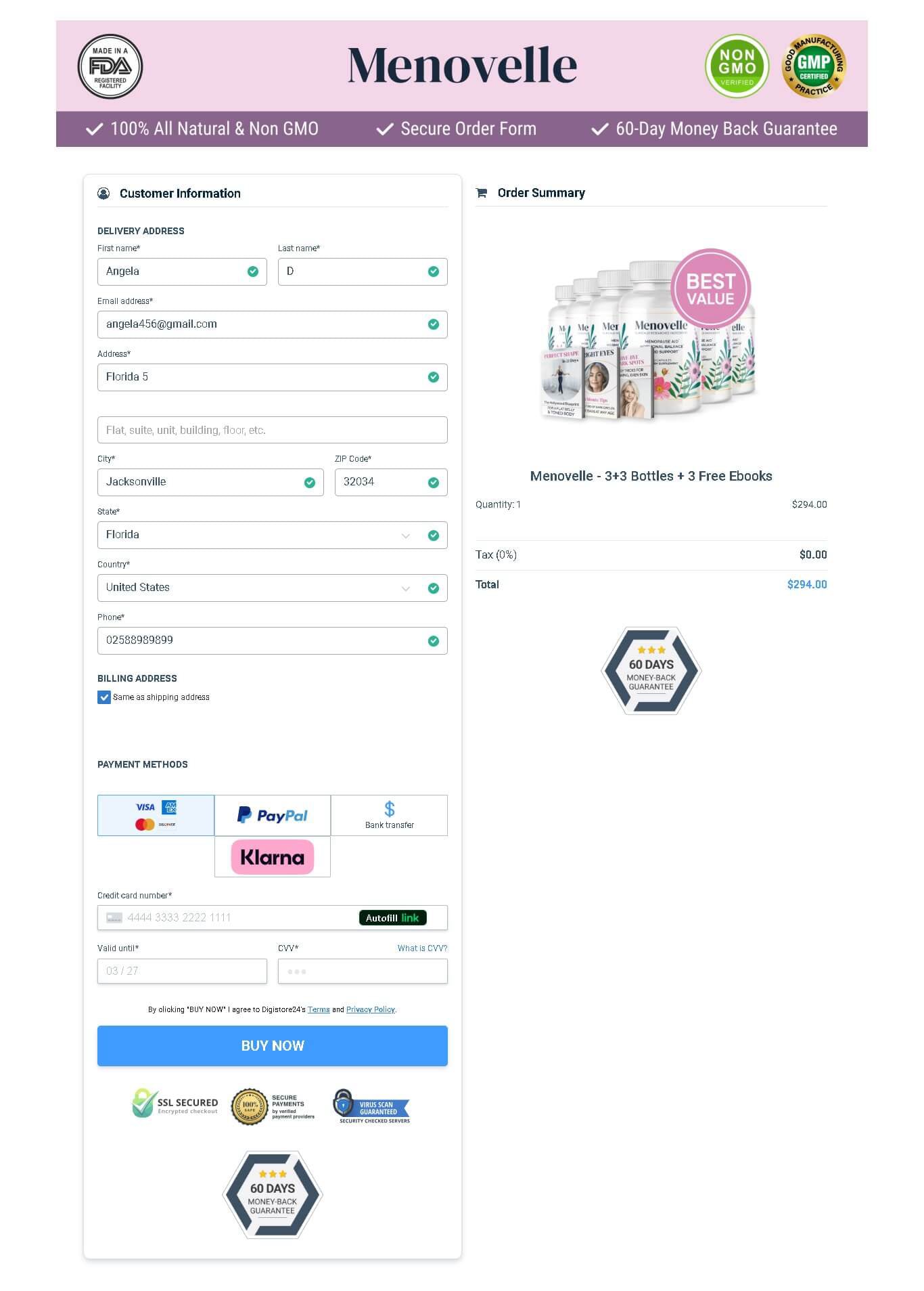 Menovelle-Secure-Checkout